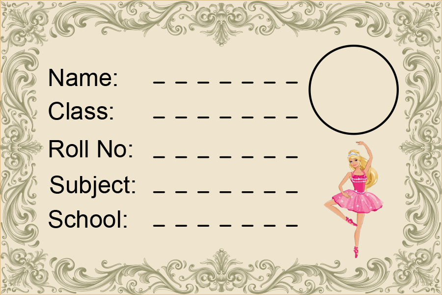 Name Slip with Kids Picture for Book & Copy (25 pcs) Style5