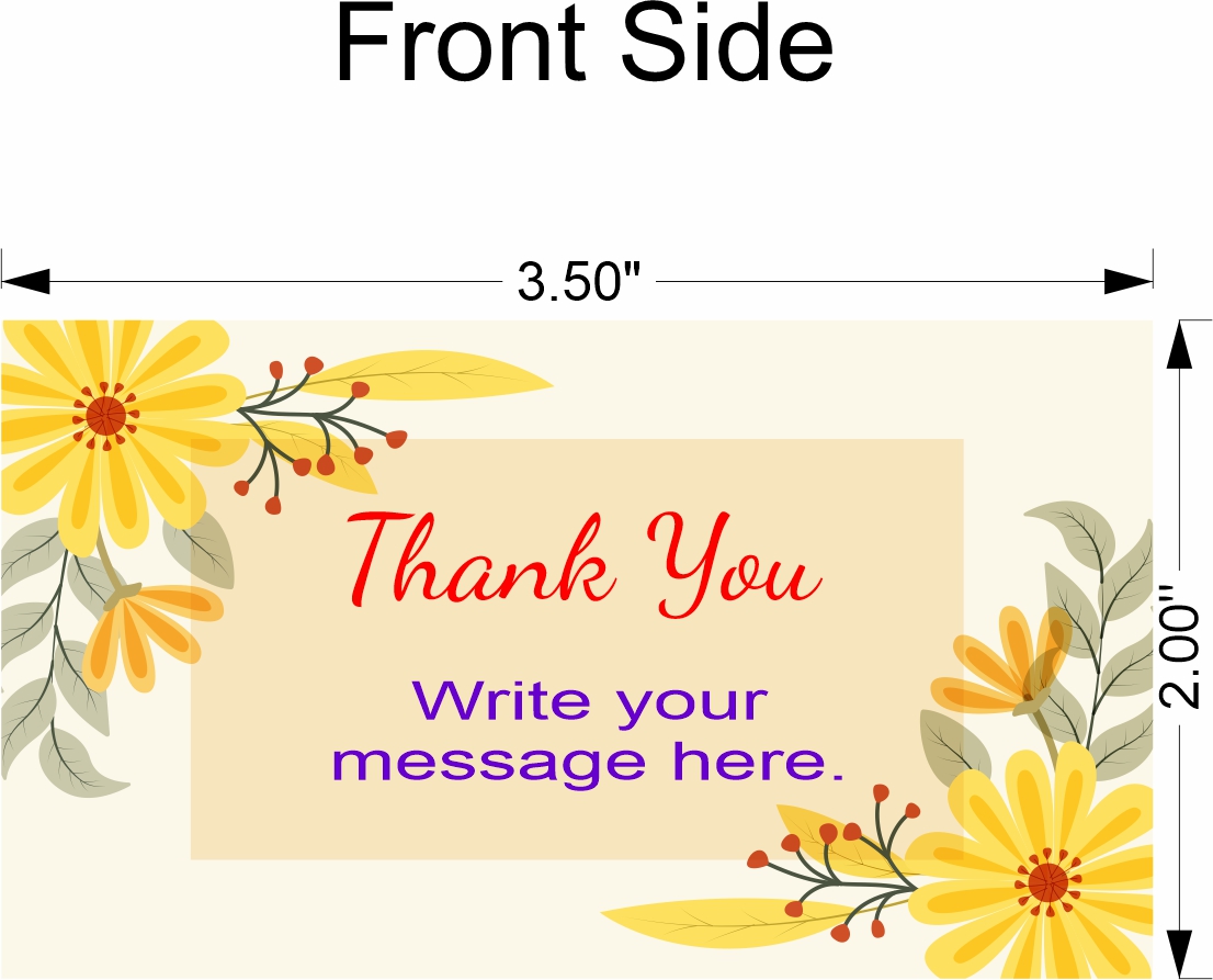 Customized Thank you Cards 3.5x2.0 inch 50 pcs - Style 2 Customized Thank you Cards 3.5x2.0 inch 50 pcs - Style 2