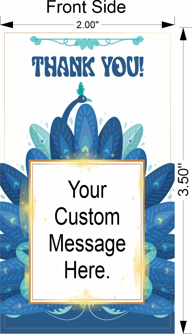 Customized Thank you Cards 3.5x2.0 inch 50 pcs - Style 3 Customized Thank you Cards 3.5x2.0 inch 50 pcs - Style 3