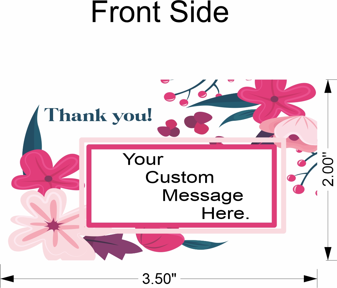 Customized Thank you Cards 3.5x2.0 inch 50 pcs - Style 4 Customized Thank you Cards 3.5x2.0 inch 50 pcs - Style 4